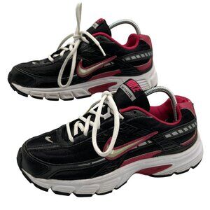 Nike Initiator Womens 8.5 Running Walking Shoes Black Pink Athleisure Sneaker